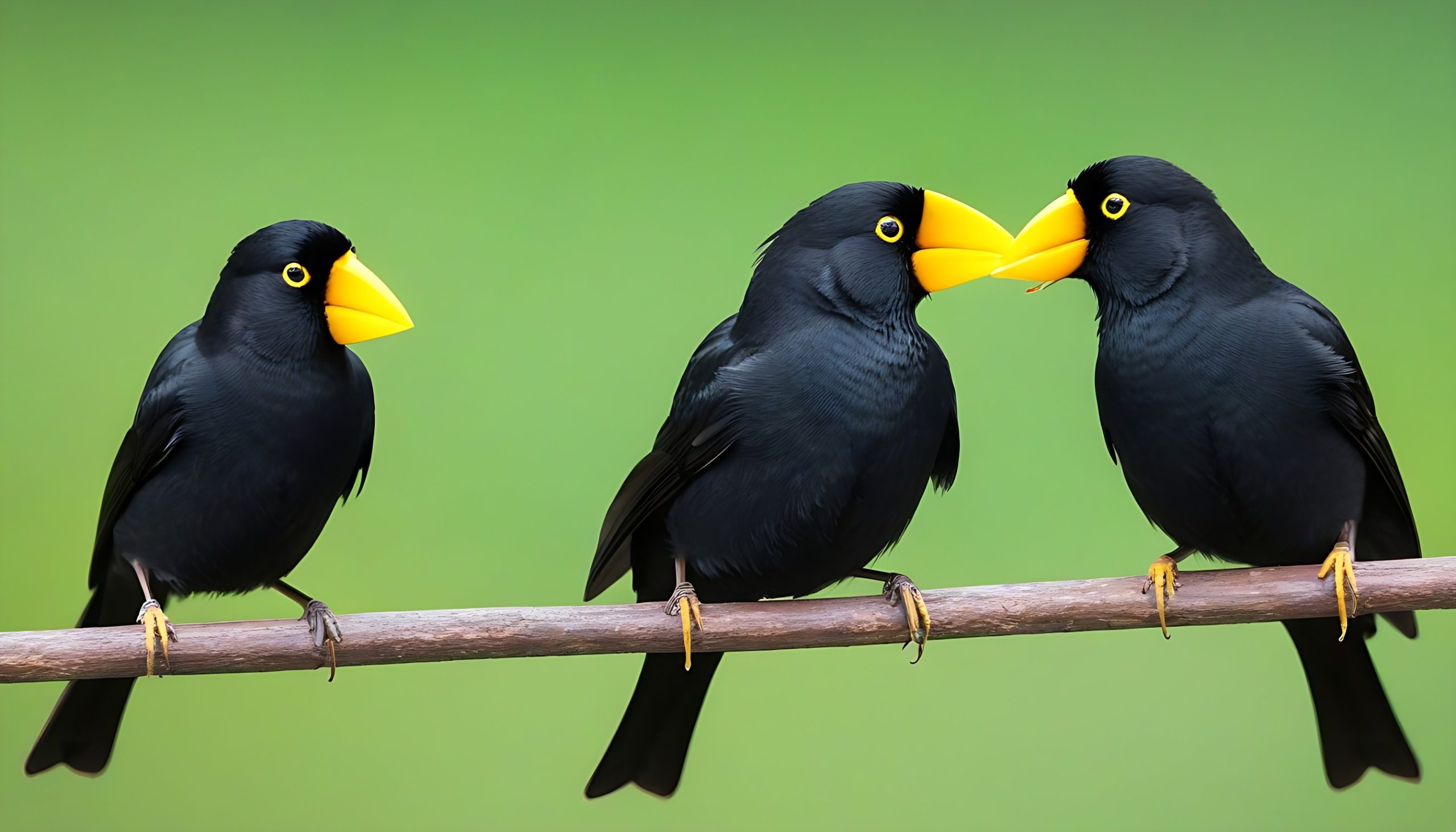large black bird with yellow beak