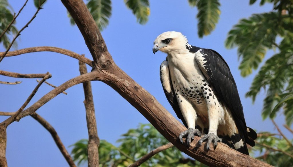 The Black-and-white Hawk Eagle (Spizaetus melanoleucus)